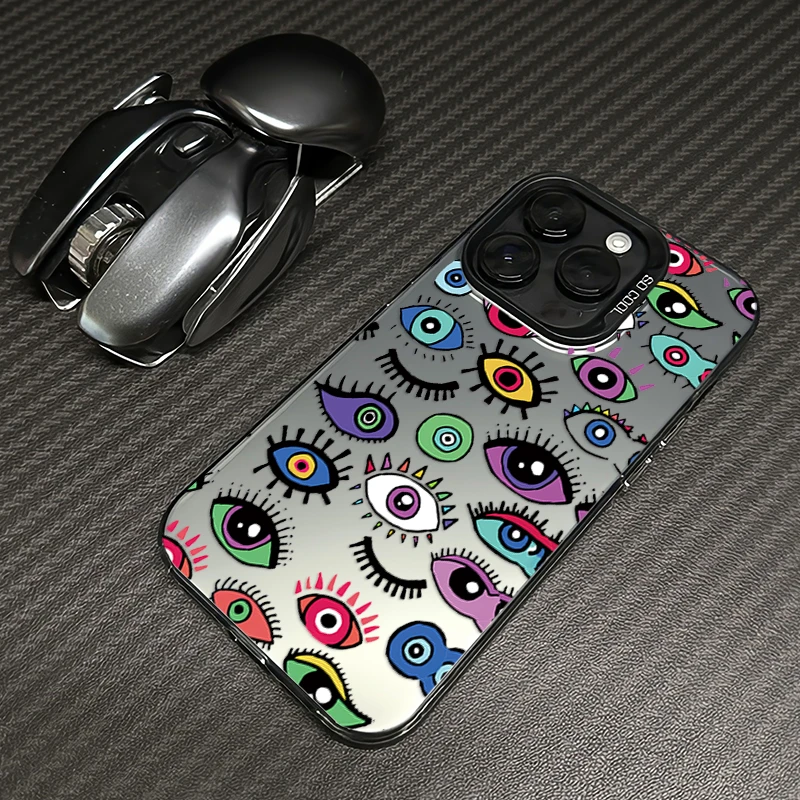 眼睛适用iphone16pro手机壳14promax苹果15创意13/12保护套11网红