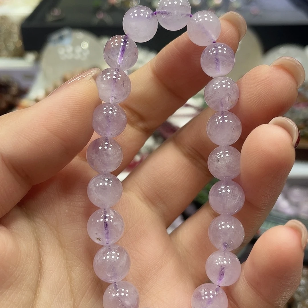 水晶手串未镶嵌紫兔毛手串10M+