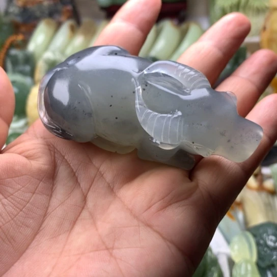 蛇纹石玉未镶嵌岫玉手把件