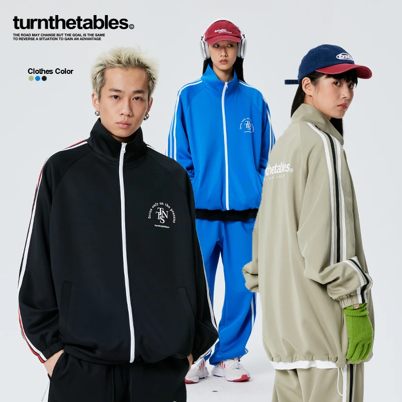 Turnthetables品牌运动夹克秋季情侣冬季开衫外套男女繁华高级感