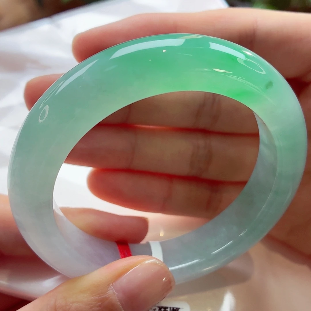 翡翠未镶嵌手镯（圆镯）冰绿20
