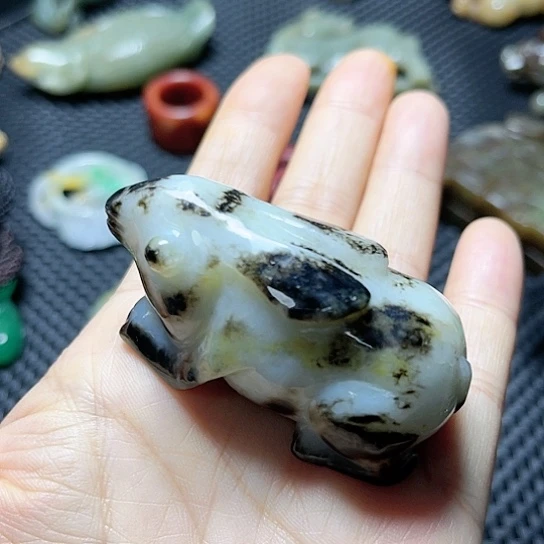 白玉菩提吊坠摆件
