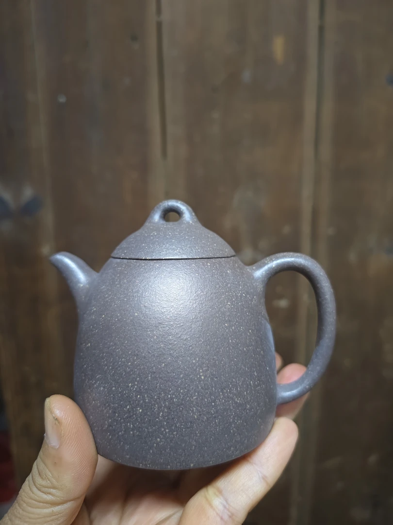 宜兴紫砂壶秦权壶（紫泥150cc）