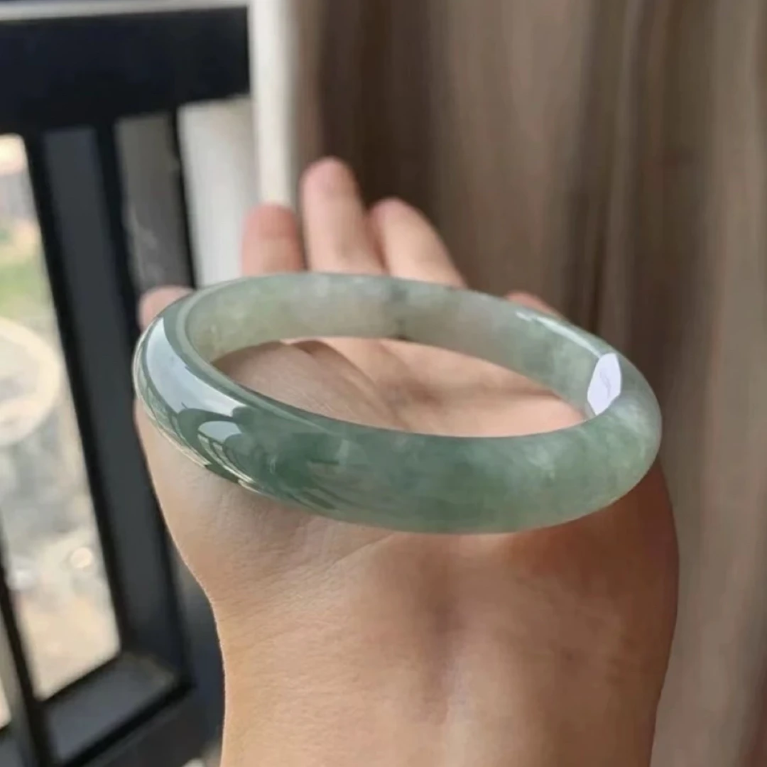 高冰飘花翡翠手镯 圈口尺码表 （勿拍）