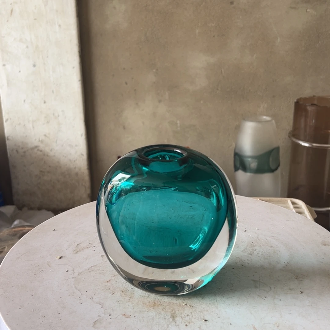 弘扬琉璃花器微瑕高度14
