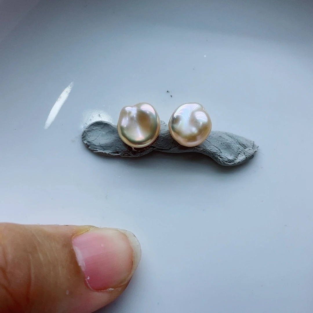 银S925镶嵌耳饰淡水珍珠