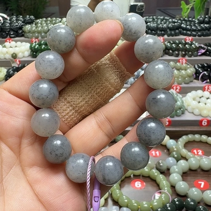 未镶嵌手链和田玉新疆青花卡14