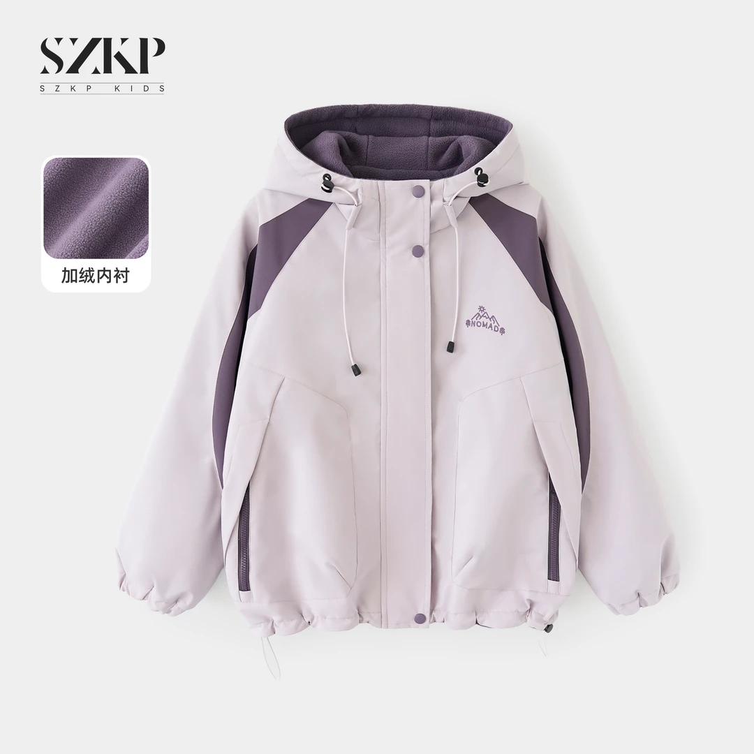 SZKP冬季新款女童保暖上衣中大童休闲时尚儿童加厚外套BGYD556618
