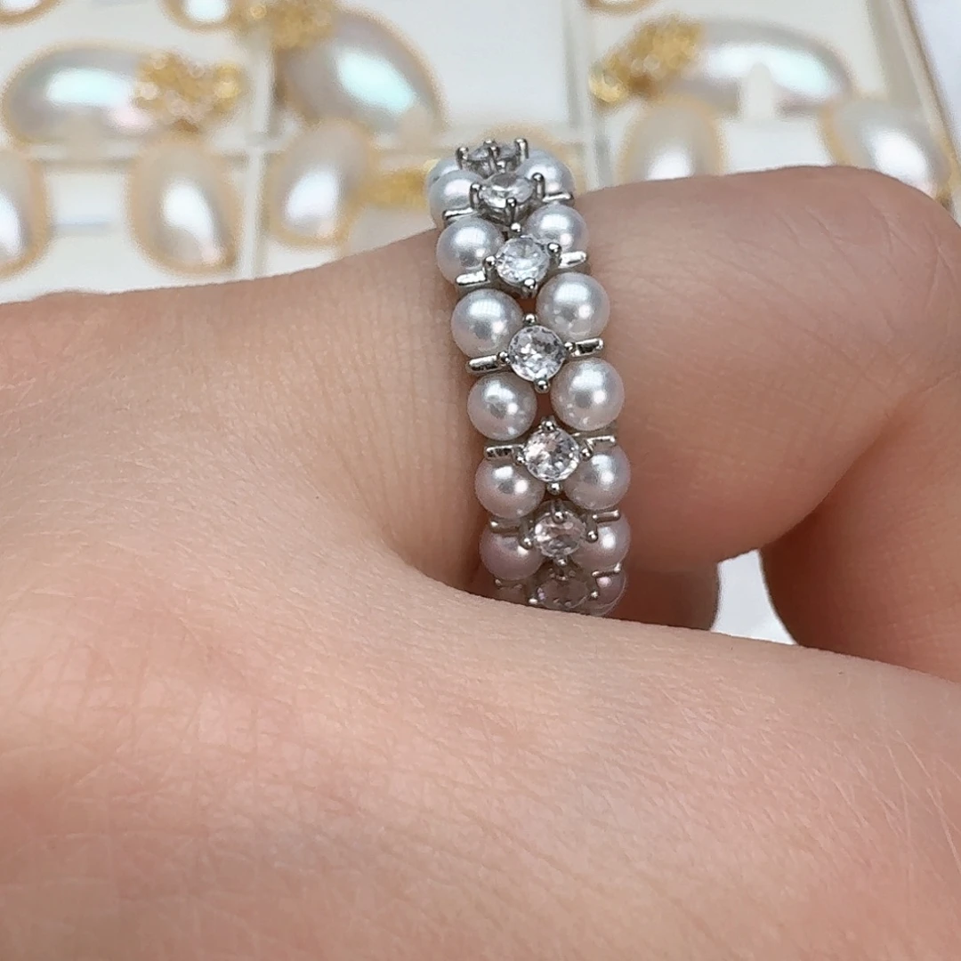 未镶嵌戒指淡水珍珠