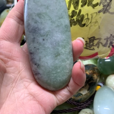 蛇纹石玉未镶嵌手把件