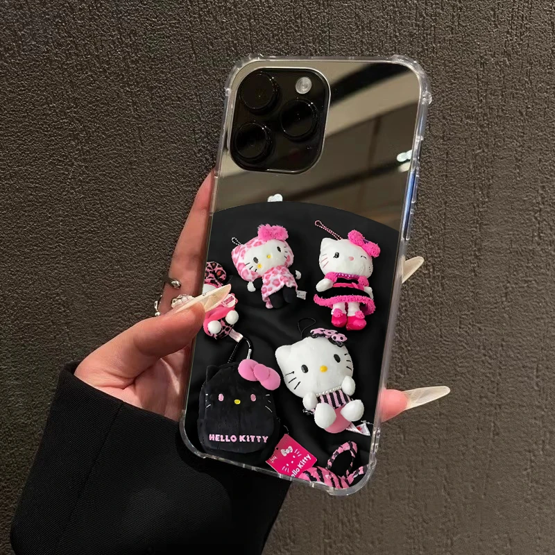 公仔kt猫手机壳适用iPhone17promax镜面苹果14少女心13可爱161215