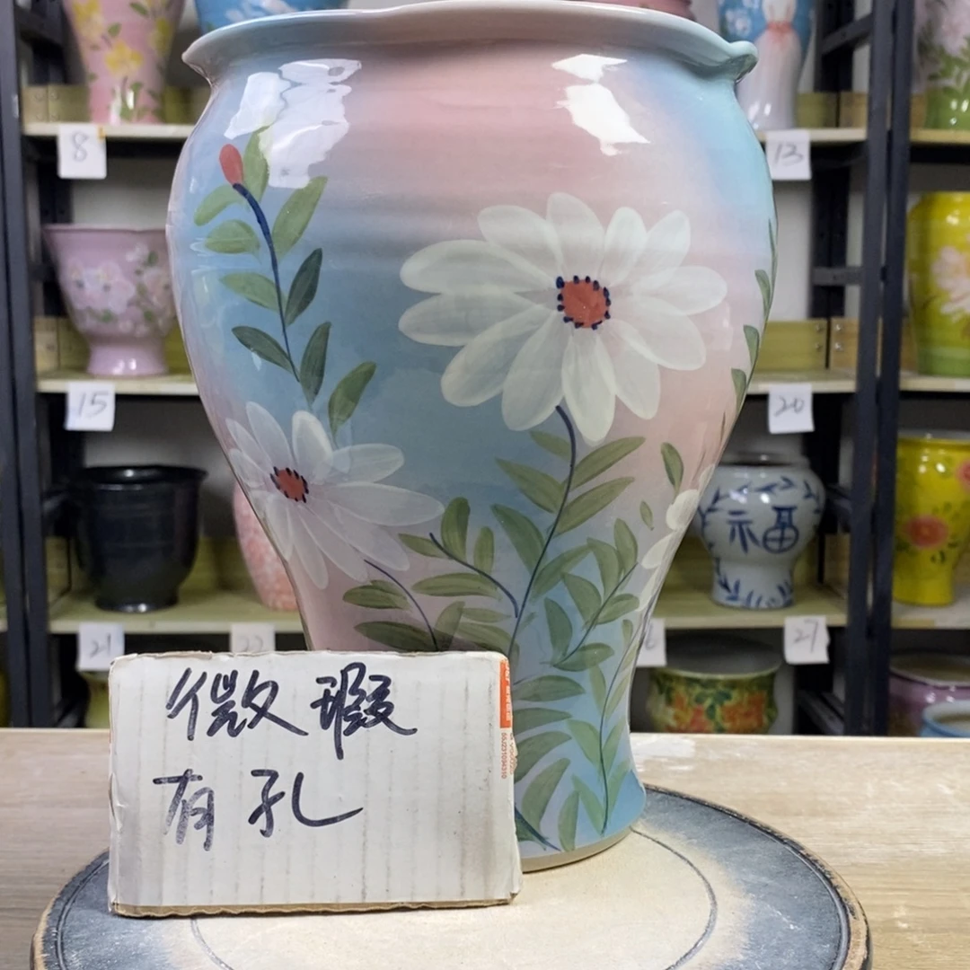 景德镇手工手绘陶瓷花盆