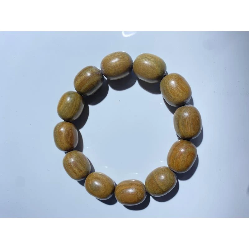 【九韵木语】阿根廷绿檀1.8*1.5枣珠手串 香味手串 LT16003