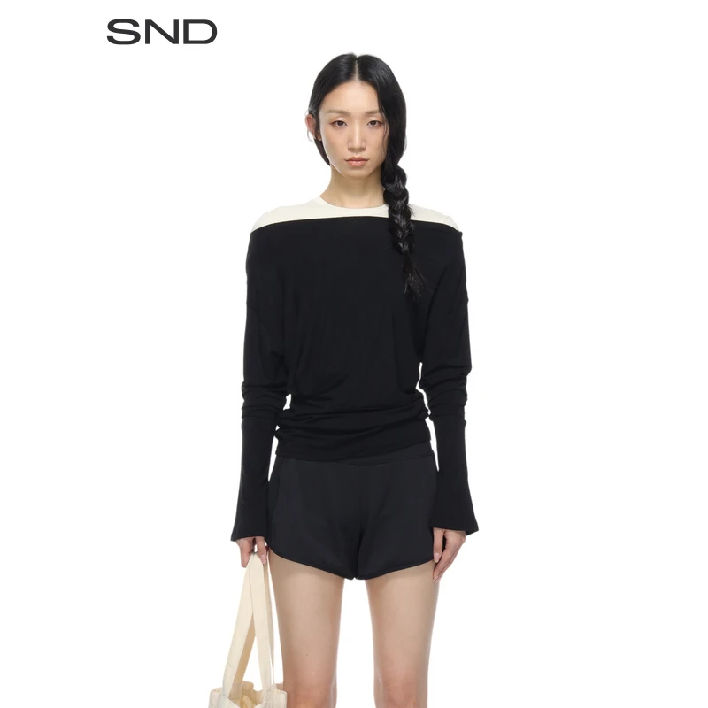 【SND CITY PROJECT 设计师品牌】SND SS25 长袖修身打褶上衣女款