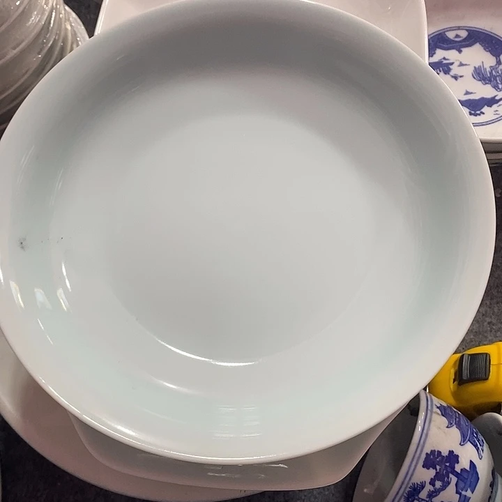 摆件景德镇陶瓷影青8寸窝盘