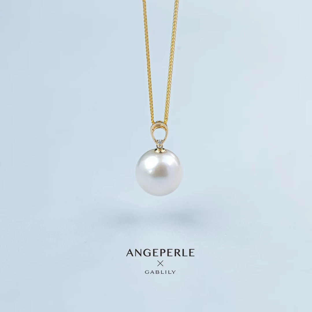 珈白丽【兵哥专享】淡水珍珠珈白丽18K金扣头（钻石）吊坠赠镀金银链