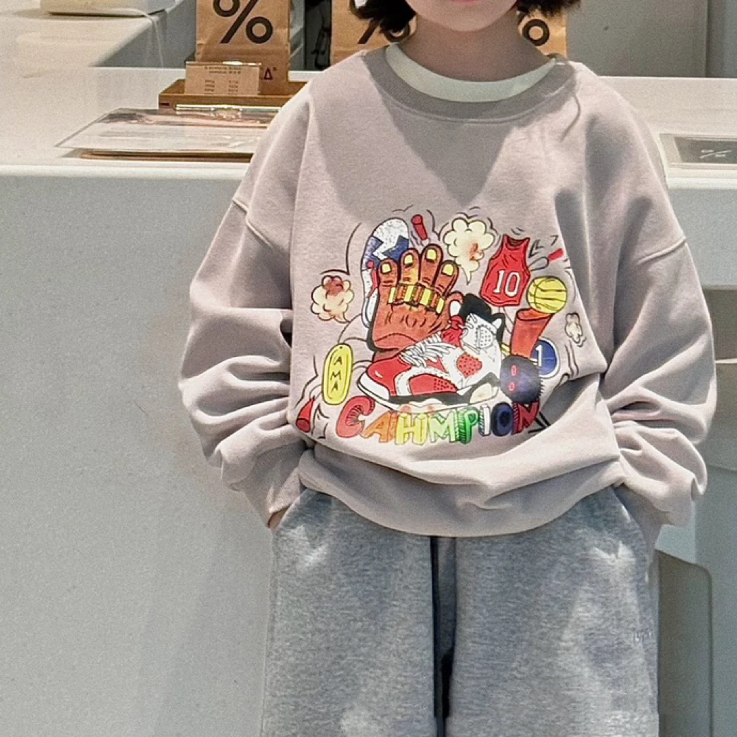 18225高端潮流时尚百搭休闲童装时尚百搭卫衣B6-2-1