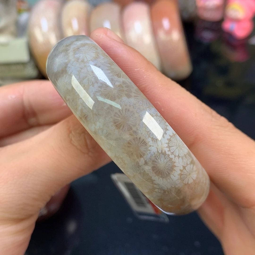 【闪购商品】颈饰未镶嵌硅化珊瑚（珊瑚玉）79号55.6圈双面雏菊