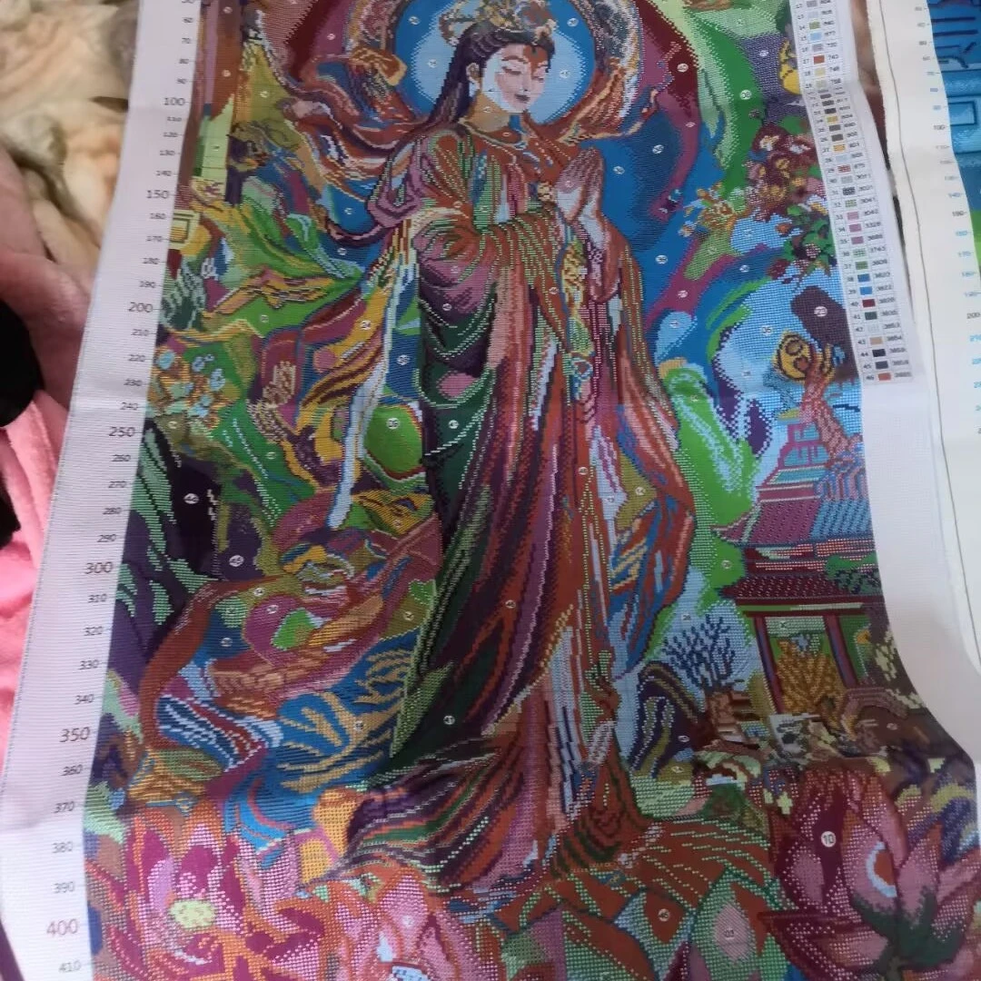 南海观音赐福十字绣没绣