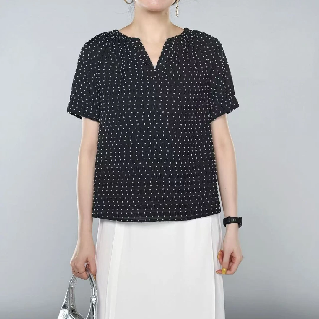 AMASS/阿玛施夏季简约舒适衬衣松弛感新款百搭显瘦衬衫女530036