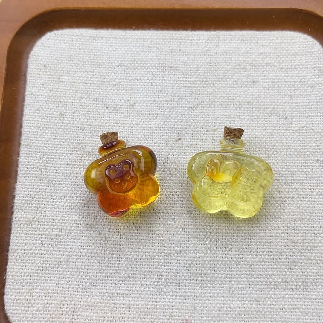 琥珀未镶嵌珠宝奇石许愿瓶多样性发其一