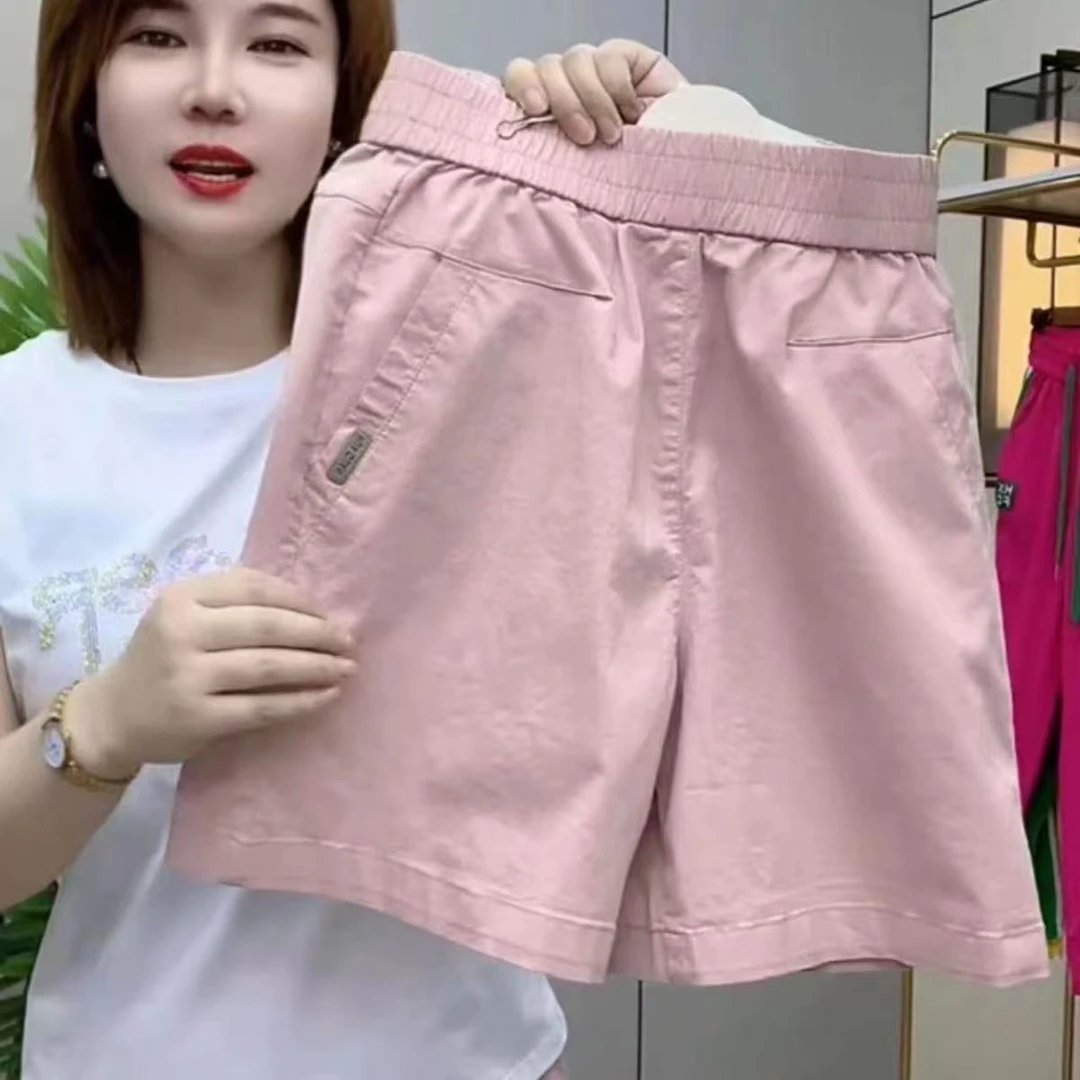 100%纯棉简约百搭哈伦裤显瘦夏季新款韩版时尚减龄洋气高腰短裤女
