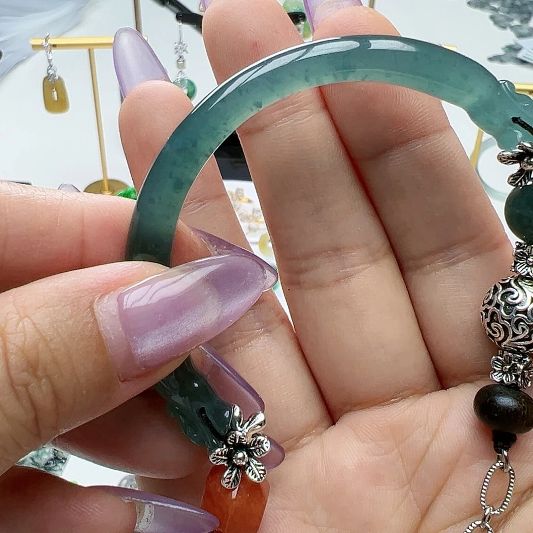 翡翠未镶嵌耳饰潇**活天然缅甸A货翡翠