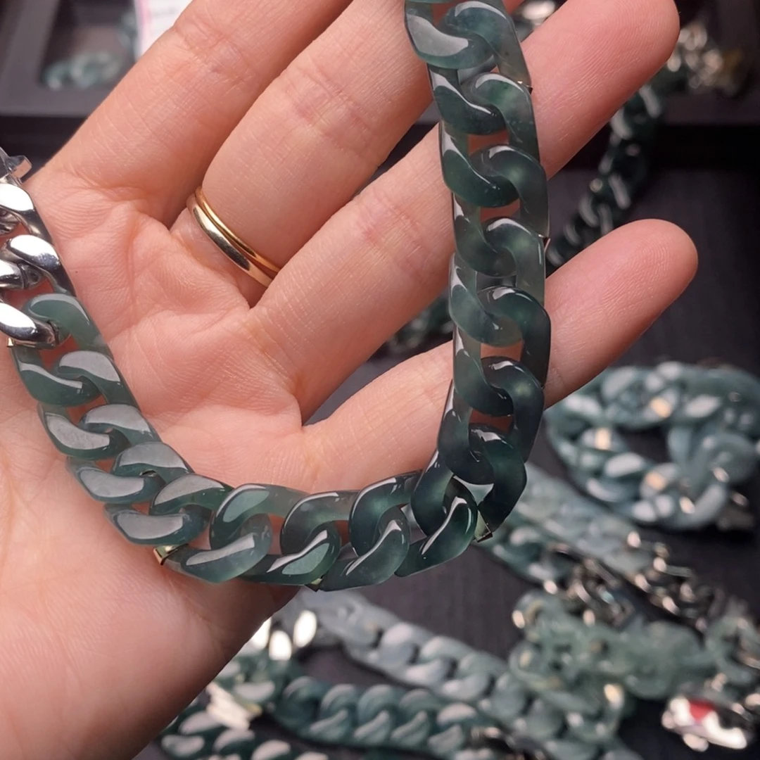 人***.翡翠未镶嵌手链手链10001