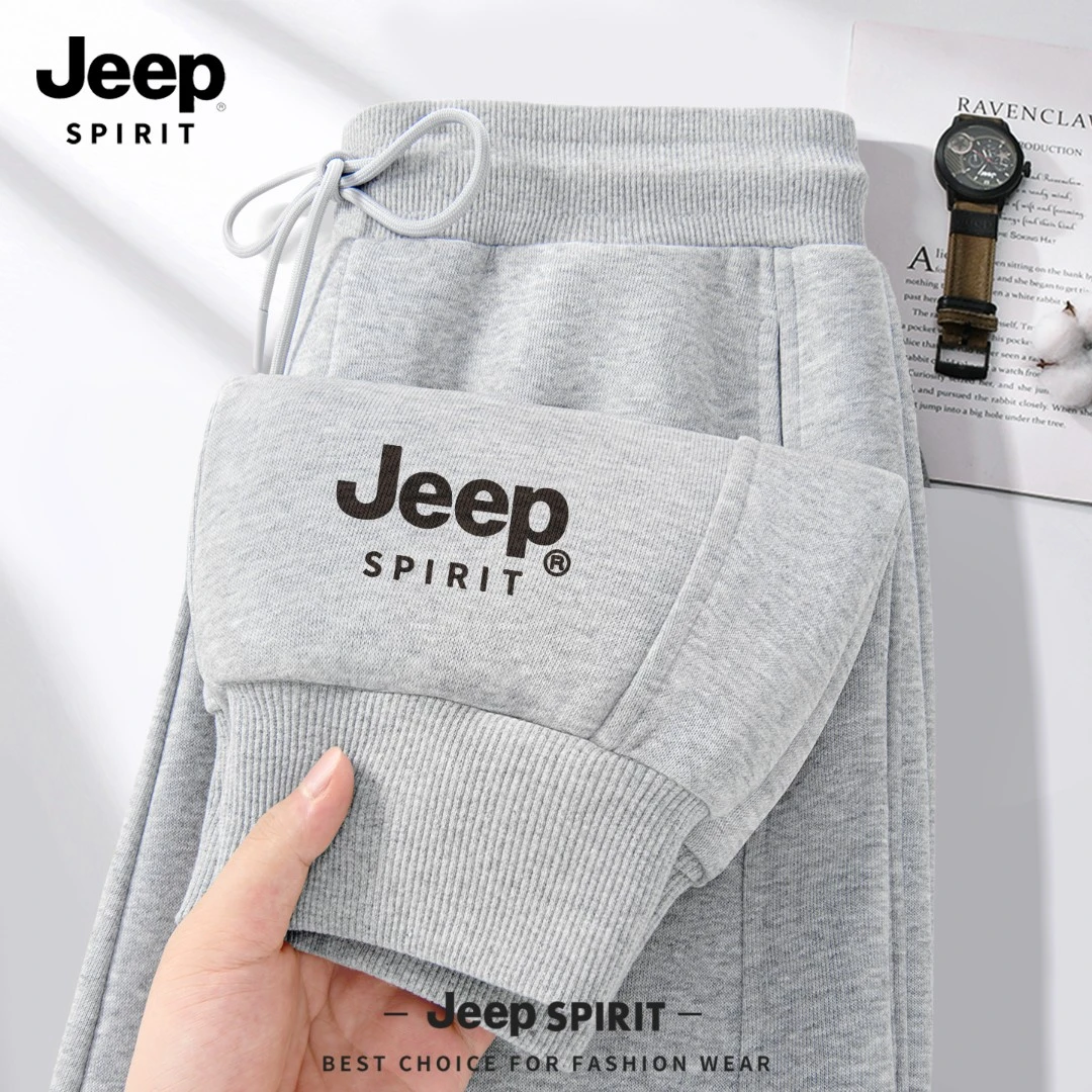 JEEP吉普裤子男款2026新款美式男生卫裤束脚休闲宽松运动长裤男W