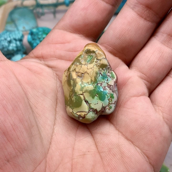 李***荔随型三彩大吊坠网花