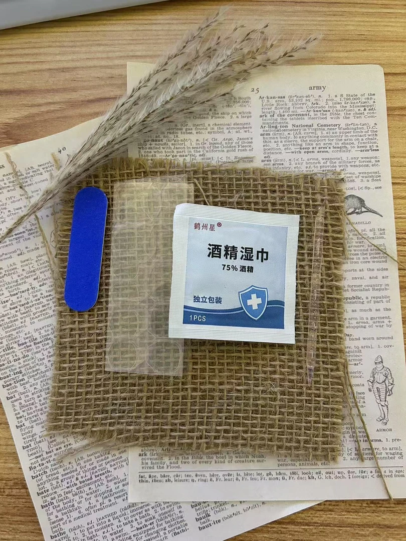 迷你工具包4件套+酒精棉片+水晶棒+挫条+果冻胶