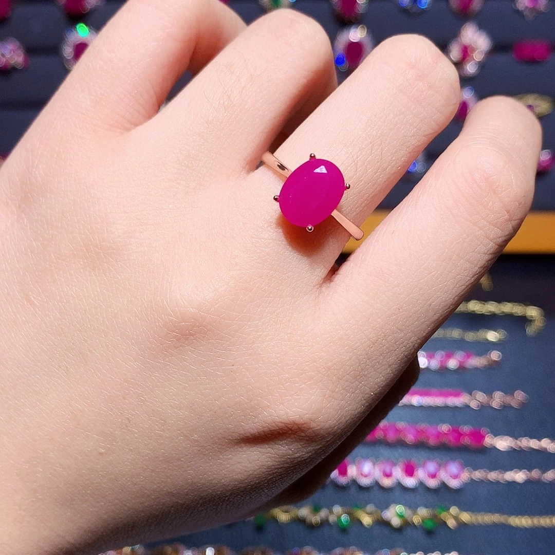 银S925镶嵌红宝石戒指