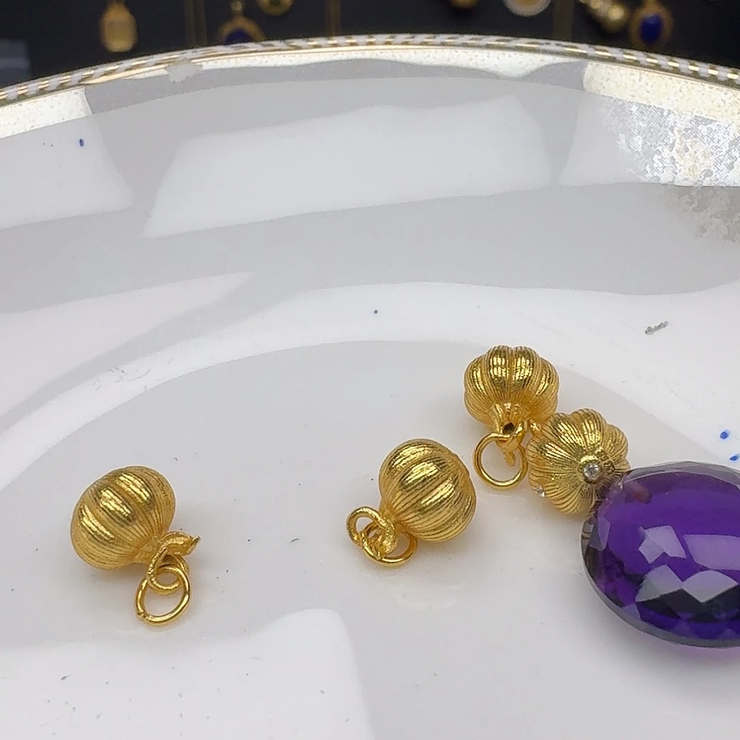 银S925镶嵌紫晶颈饰紫水晶925镶嵌136