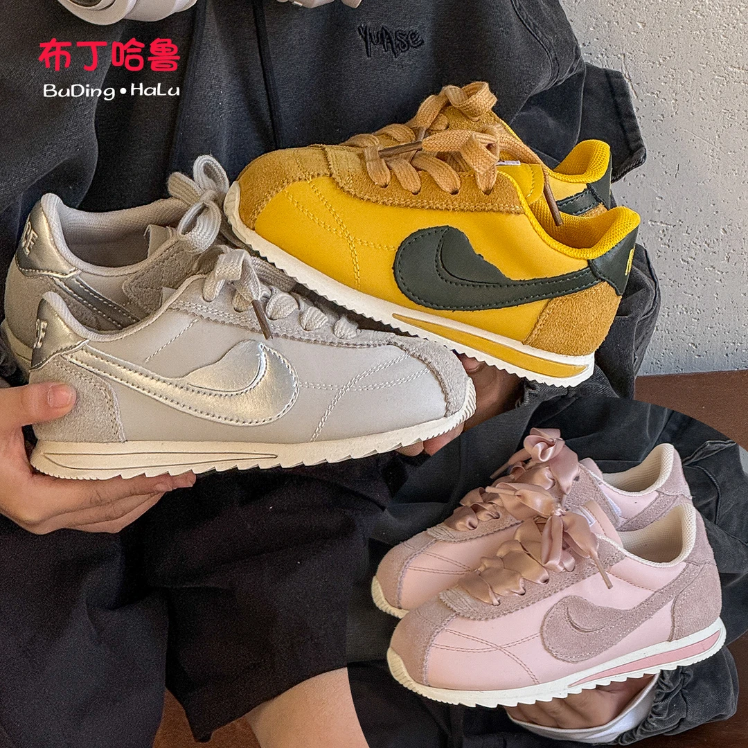 布丁哈鲁【足迹】2025春款女童复古小众ins潮鞋休闲鞋25C961