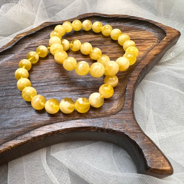 金白蜡金包蜜原矿蜜蜡圆珠手串单圈多样性发货卡10mm