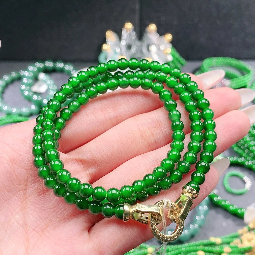 翡翠未镶嵌手链项链