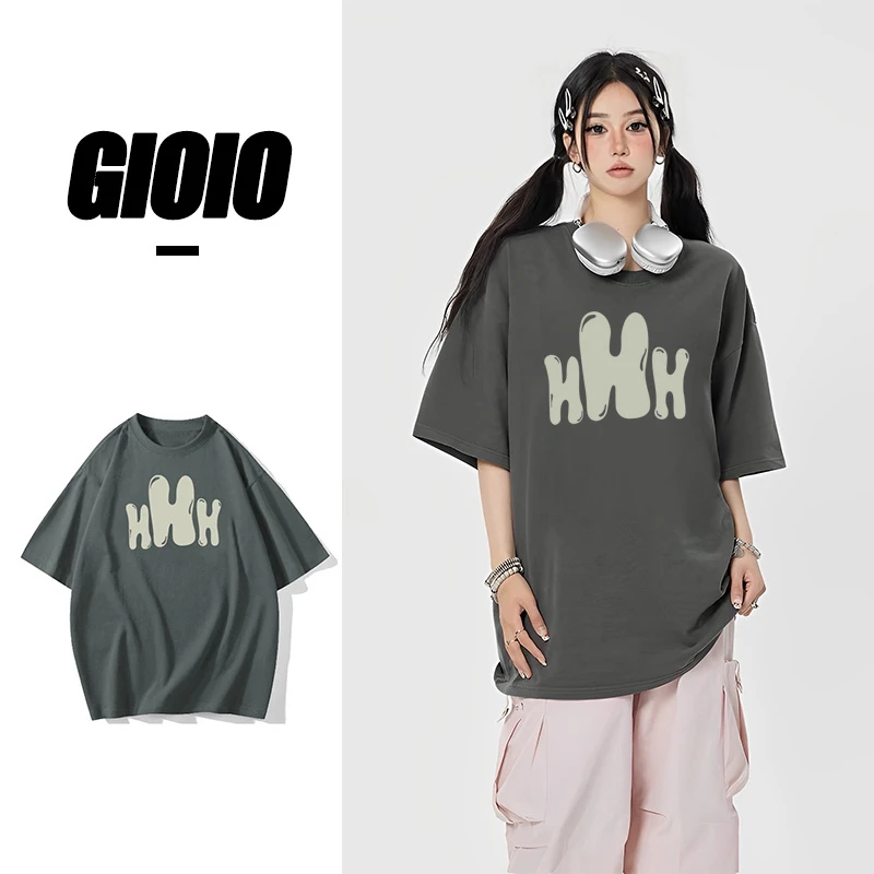 FNFE美式潮牌女装纯棉短袖t恤女夏季新款韩版宽松上衣显瘦百搭