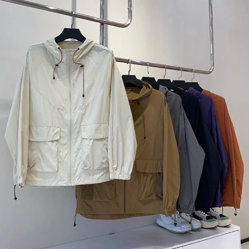 清仓防晒衣男女夏季冰丝防紫外线时尚外穿连帽薄款外套男女同款潮