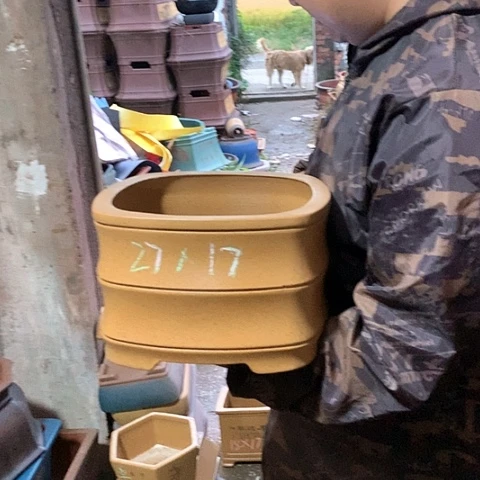 紫砂花盆手工定制