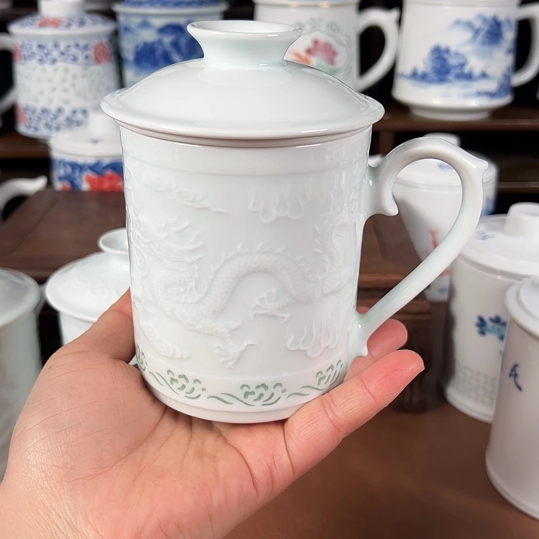 歌***平景德镇高温陶瓷办公杯家用