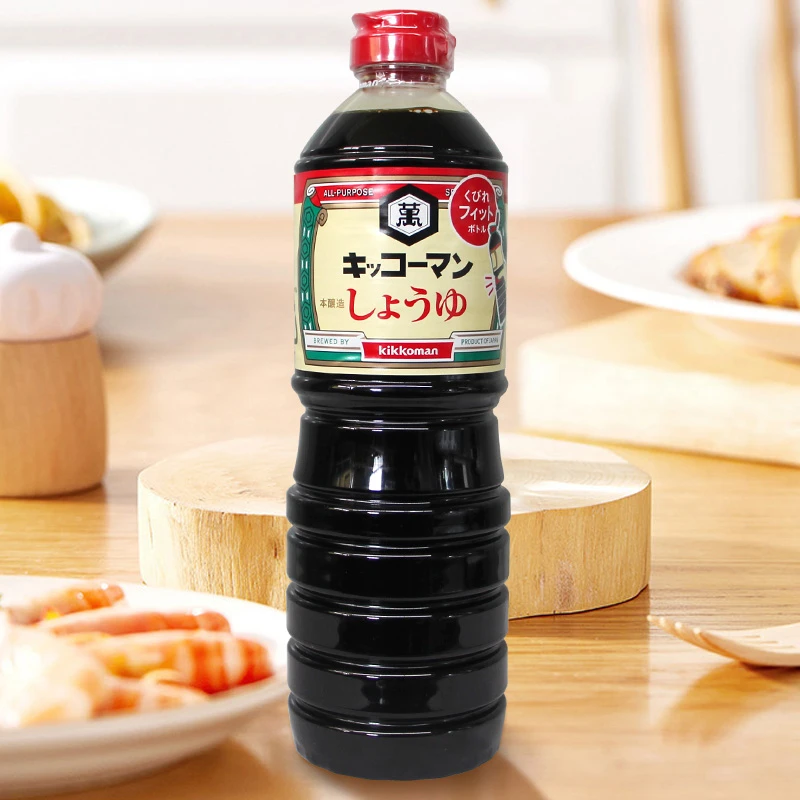 日本进口万字酿造酱油烹调调味汁1L