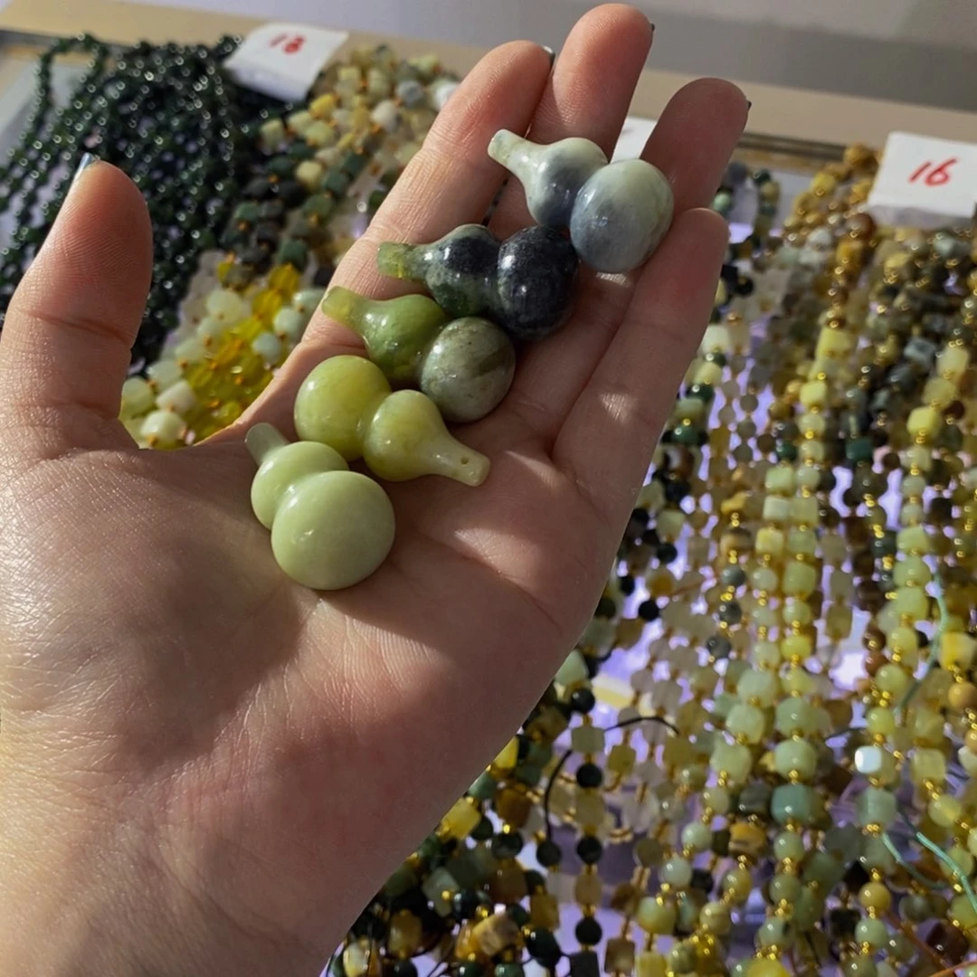 蛇纹石玉未镶嵌毛衣链11