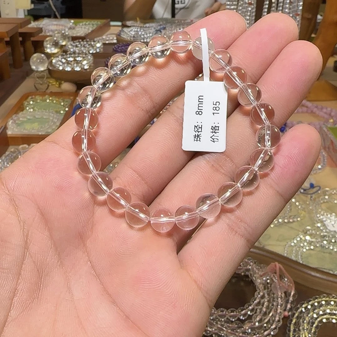 静***然水晶手串未镶嵌白水晶