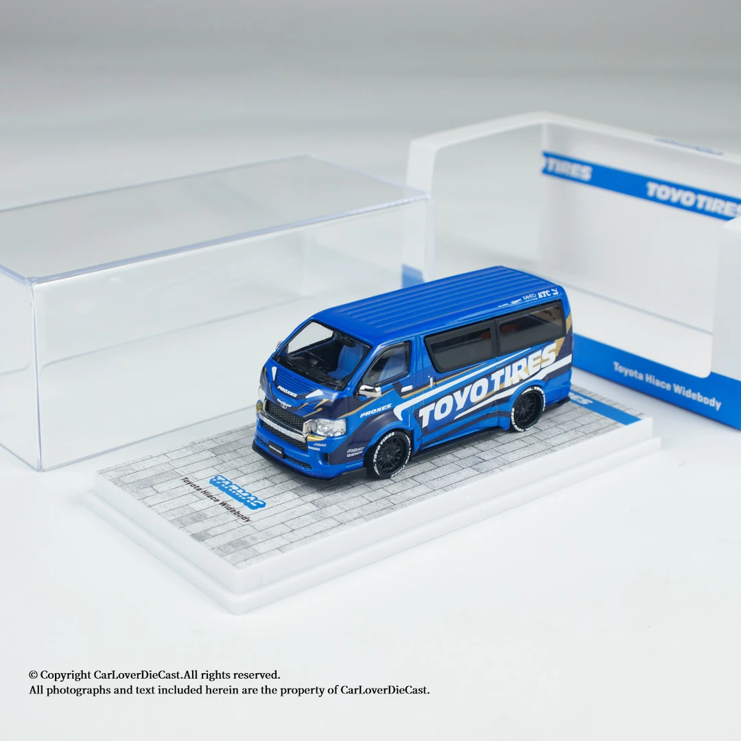 TW 1:64 丰田海狮 Widebody Toyo Tires 蓝色 合金车模型