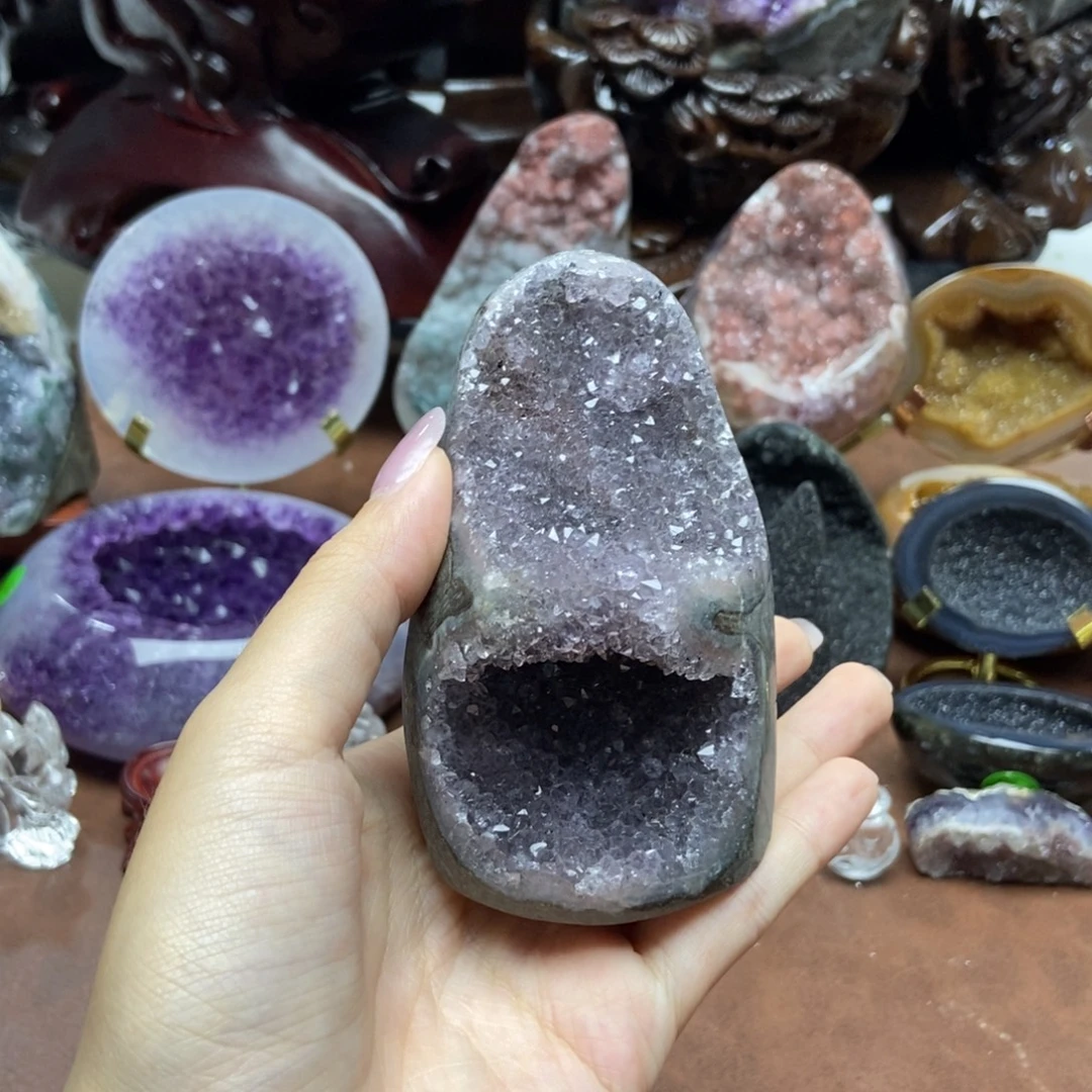 紫晶摆件未镶嵌水晶