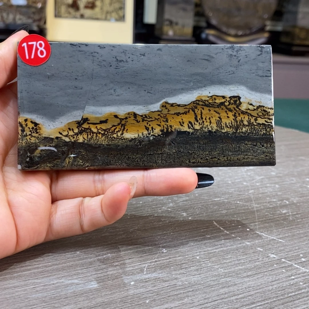 山***流石材广西国画石草花石