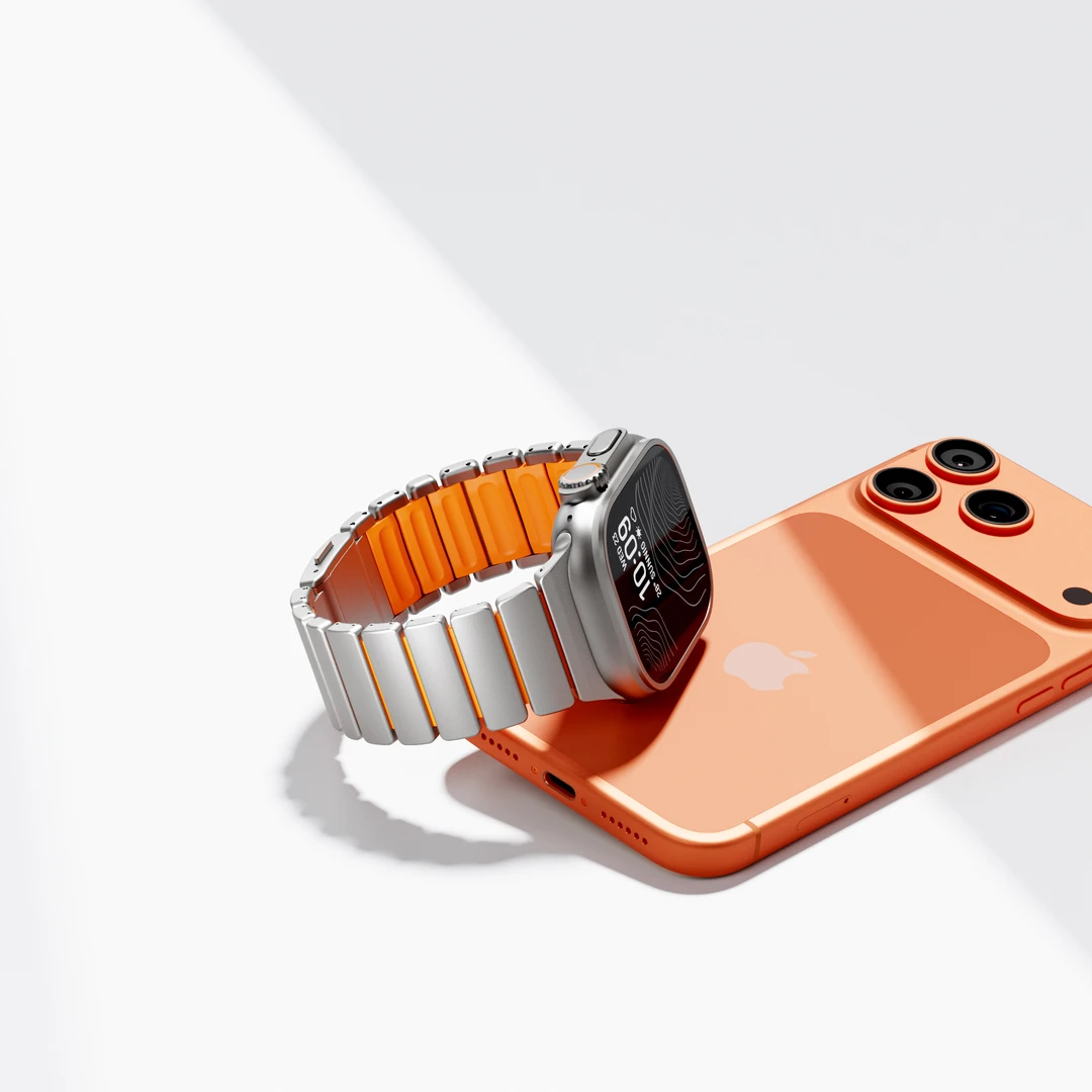 适用AppleWatch Ultra3/2纯钛金属表带S11磁吸扣S10苹果手表表带