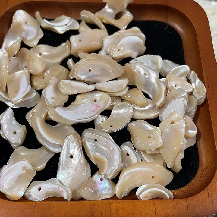 玛瑙/玉髓合金珠宝半成品30个咖色马蹄落螺卷卷片