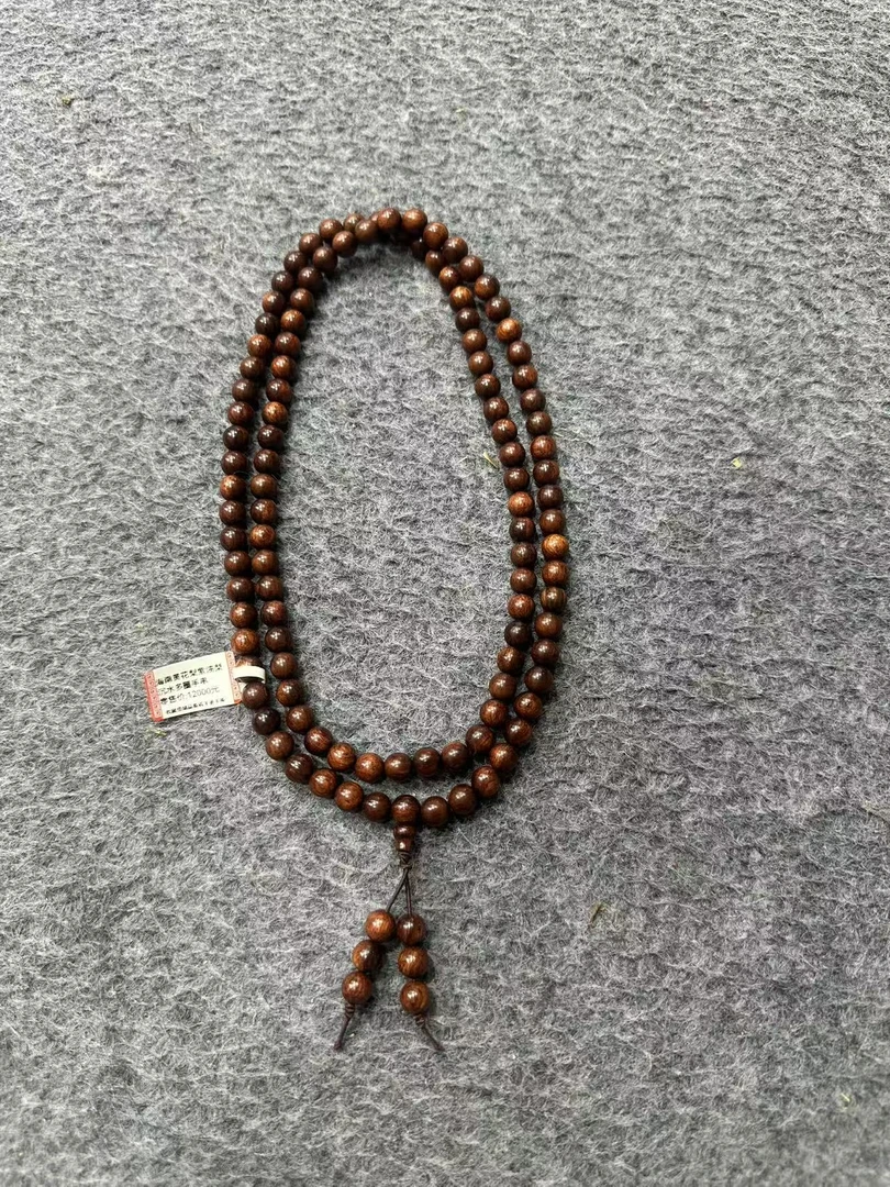 【房博专属】海南黄花梨老料紫油梨*沉水0.8*108颗多圈手串HHL511