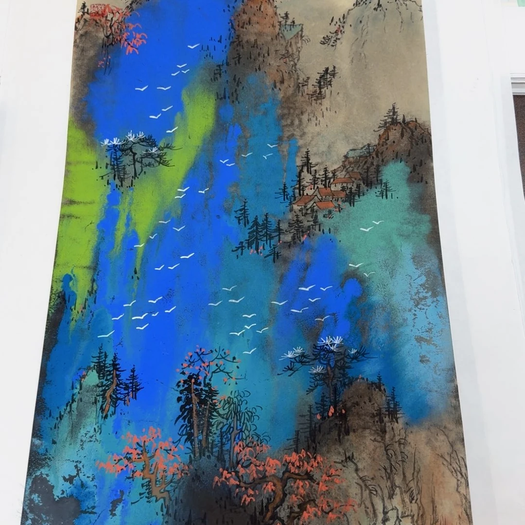 国画国画作品山水花鸟